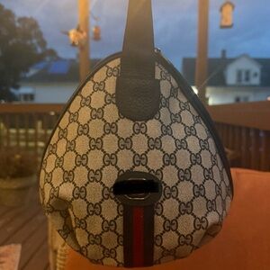 Toiletry Bag with Red Stripe